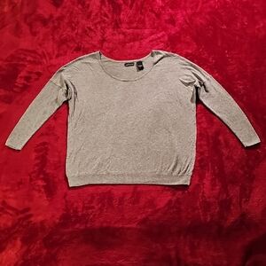 Moda International Gray Cotton Tee size L